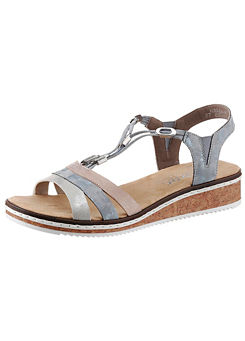 Rieker Low Wedge Strappy Sandals