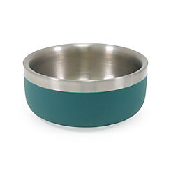Rosewood Premium Double-Wall Stainless Steel Pet Food Bowl 350ml - Teal
