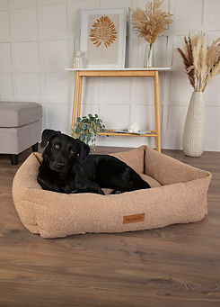 Scruffs Boucle Cat/Dog Box Bed - Tan