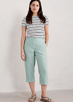 Seasalt Cornwall Green Brawn Point Cropped Trousers