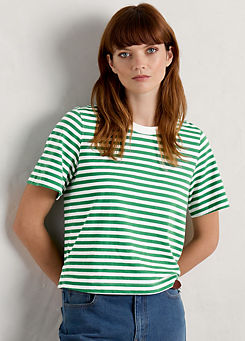 Seasalt Cornwall Green Stripe Copseland T-Shirt