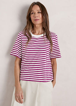 Seasalt Cornwall Pink Stripe Copseland T-Shirt