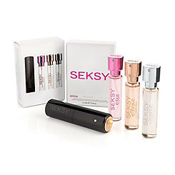 Seksy Travel Fragrance Set - 3 x 20ml Eau de Parfum & Fragrance Atomiser