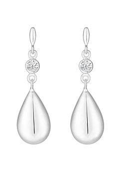 Simply Silver Sterling Silver 925 Besel Polished Drop Earrings