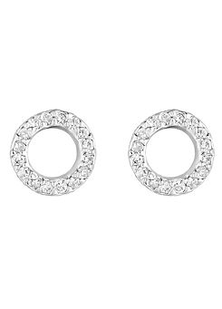 Simply Silver Sterling Silver 925 Cubic Zirconia Mini Round Stud Earrings