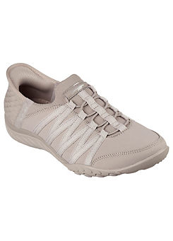 Skechers Taupe Hands Free Slip-Ins Relaxed Fit Breathe-Easy Roll With Me Trainers