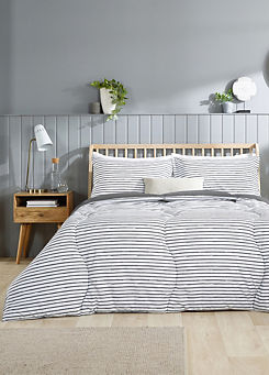 Slumberdown Coverless Comfort Printed Grey Stripe 10.5 Tog Duvet