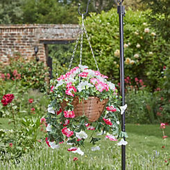 Smart Garden Faux Decor Summer Bloom Faux Hanging Basket