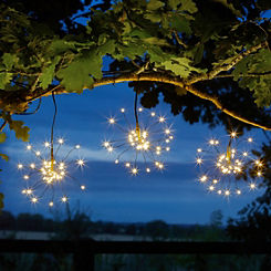 Smart Garden Solar Powered Triple Starburst String Lights