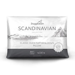 Snuggledown Scandinavian Duck Feather & Down Medium Pair of Pillows