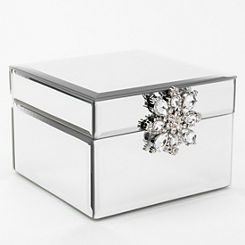 Sophia Mirror Glass Jewellery Box with Crystal Bow