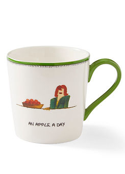 Spode Kit Kemp Doodles Apple A Day Mug