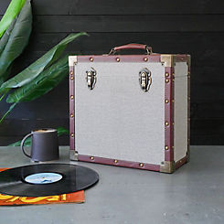 Steepletone LP Record Storage Case SRB2 - Grey Fabric