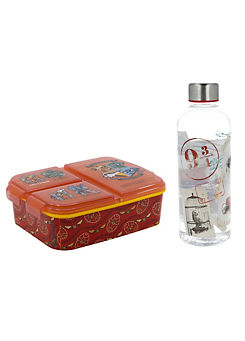 Stor Harry Potter Twin Pack - Multi Compartment Sandwich Box & 850ml Hydro Bottle