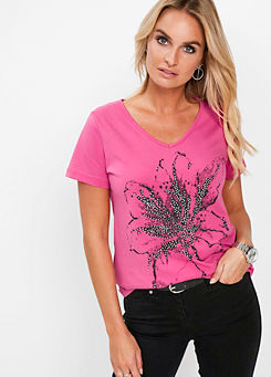 Studded Flower T-Shirt