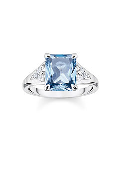 THOMAS SABO Blue Stone Silver Ring