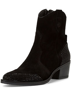 Tamaris Western Suede Ankle Boots