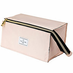 The Flat Lay Co. Blush Pink Open Flat Makeup Box Bag