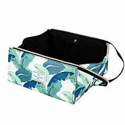 The Flat Lay Co. Tropical Leaves Open Flat Makeup Box Bag