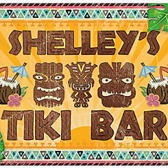 The Original Metal Sign Company Personalised Tiki Bar- Metal Sign for the Home