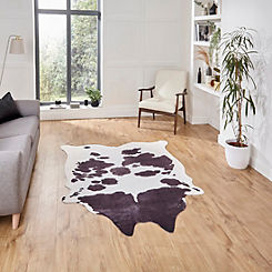 Think Rugs Faux Cow Print Rug
