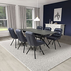 Timor Grey Extendable Table & 6 Arnhem Chairs