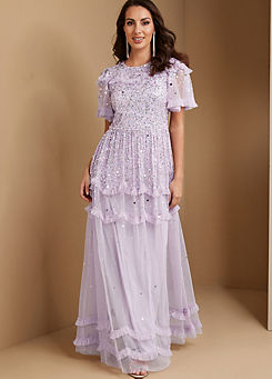 Together Lilac Beaded Maxi dress