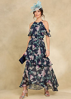 Together Navy Floral Print Maxi Dress