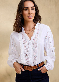 Together White Broderie Shirt