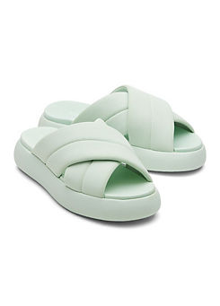 Toms Green Mallow Crossover Slide