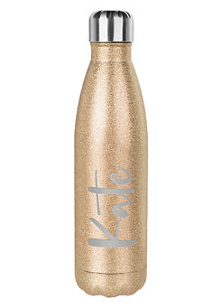 Treat Republic Personalised Glitter Water Bottle - Gold