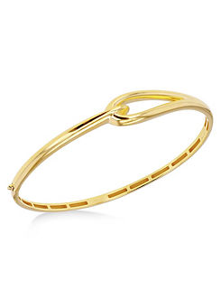 Tuscany Gold 9CT Yellow Gold 9.3mm Hook Knot Oval Bangle
