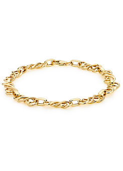 Tuscany Gold 9ct Yellow Gold Textured Celtic Bracelet