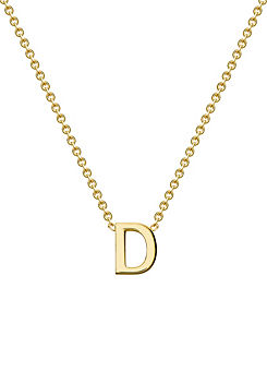 Tuscany Gold 9ct Yellow Gold ’D’ Initial Adjustable Necklace