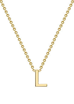 Tuscany Gold 9ct Yellow Gold ’L’ Initial Adjustable Necklace