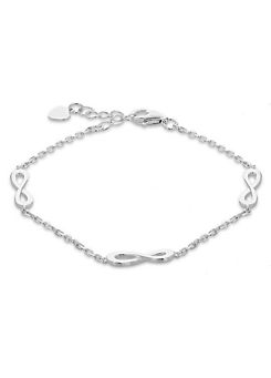 Tuscany Silver Sterling Silver Triple Infinity Adjustable Bracelet