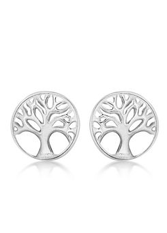 Tuscany Silver Sterling Silver ’Tree of Life’ Stud Earrings