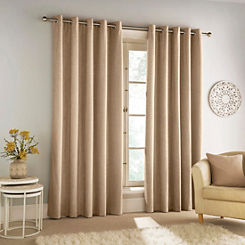 Tyrone Savoy Chenille Pair of Blackout Thermal Eyelet Curtains