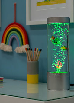 ValueLights Colour Changing Bubble Fish Table Lamp