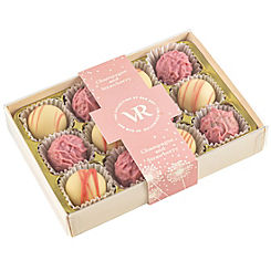 Van Roy The Champagne & Strawberry Collection in 12pc Cream Box