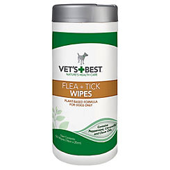Vets Best Flea And Tick Wipes For Dogs 50Pc