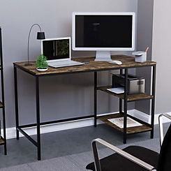 Vida Designs Brooklyn Desk With 2 Shelves