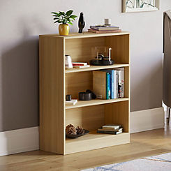 Vida Designs Cambridge 3 Tier Low Bookcase