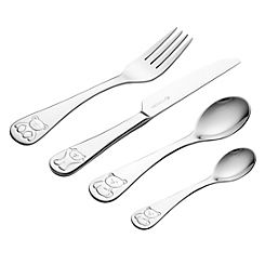 Viners 4 Piece Stainless Steel Kids Bear Themed Cutlery Set