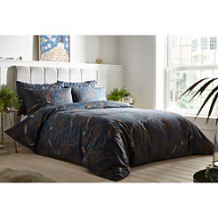 Waverly Bird Jacquard Navy Duvet Cover & Standard Pillowcase Set