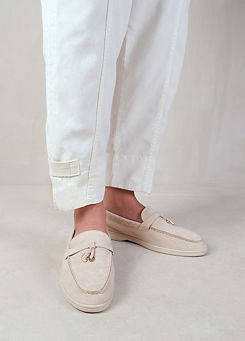 Where’s That From Pegasus Beige Suede Loafers