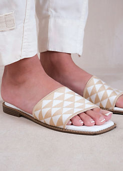 Where’s That From Sycamore Nude Textured Flat Sandals