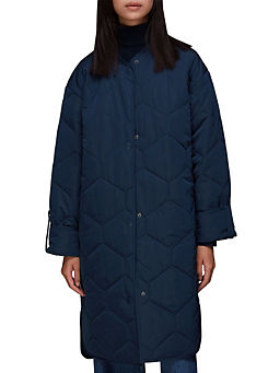 Whistles Longline Quilted Coat