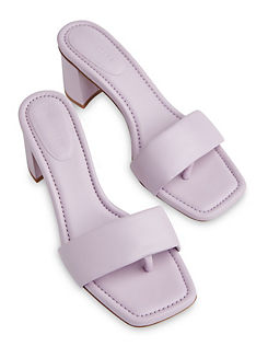 Whistles Marie Lilac Slip On Heeled Mules
