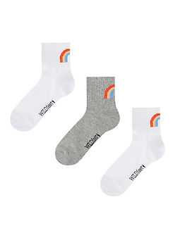 Wild Feet Pack of 3 Womens Quarter Socks